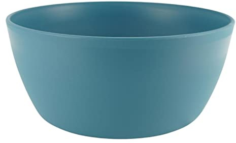 ECOMACETAS FLOWERPOT STORE Maceta Redonda Baja para Cactus, Suculentas, Crasas, Bonsáis, Geranios. En Plástico Resistente Azul (1, 25 cm)