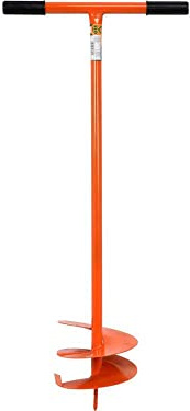 Yato Flo Handjordborr storlekar: Ø 110 140 200 230 mm, för extremt höga belastningar, massivt stål, stora transportsnäckor, halkfria handtag, perfekt för staketstolpar, växter träd, jordhålsborr (230 mm)