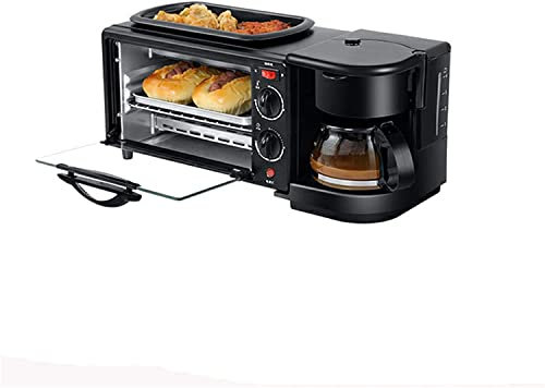 RKYRRKI Horno Premium Convección Halógeno Horno Cocina Cafetera Teppanyaki Maker Multifunción 3 en 1 Fácil de Limpiar Ideal para Asar, Hornear Útil
