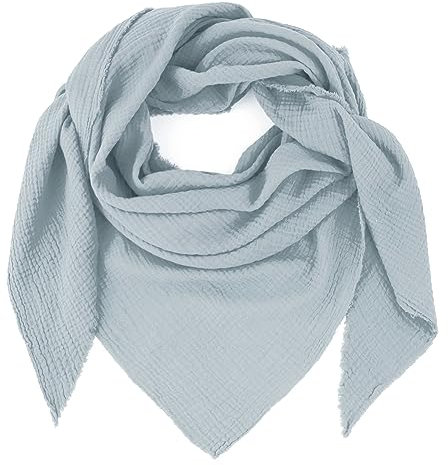 Glamexx24 Damenschal Musselin Dreieck Schal, XXL Schal verschiedenen Farben Halstuch Winterschal aus Baumwolle Hergestellt in Italien