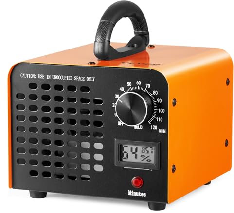 VEVOR Ozongenerator 12000mg/h Ozonisator 80W Luftreiniger 300㎡ Ozongerät Bausanierung 0-120-Minuten-Timer Desodorierer Ozone Generator Luftfeuchtigkeitsanzeige Intelligente Überwachung des Raumklimas