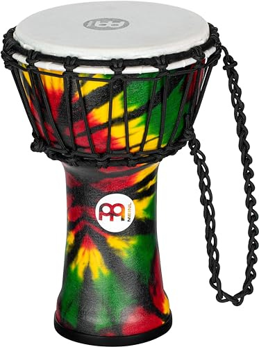 Meinl Percussion JRD Djembe Musikinstrument - Sehr kleine Handtrommel - Reiseinstrument - Durchmesser 7 Zoll - Kunststoff, Mehrfarbig (JRD-TD) | für drinnen und draußen, Höhe 12,5 Zoll, Durchmesser 7 Zoll, Kunststoff