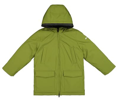 Champion Legacy Outdoor B (306873) - Light Neoprene Woven145gr Hooded Giacca, Verde Oliva (GNUM/NBK), 11-12 anni (L) Bambino FW24