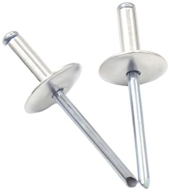 CHATROOM M5-Aluminium-Blindniete Mit Offenem Ende Und Großer Kappe/Blindniete/Zugkappennieten/Blindniete Mit Geteilten Flachbrivets Mit Rundem Kopf (Size : M5 (10pcs), Color : 20mm)