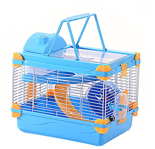 BESPORTBLE 1satz Pet Hamster Villa Aus Mit Zwei Orange-blau Für Kleintiere Hamsterkäfig Mit Ansprechendem Design Für Spiel Und Schlaf