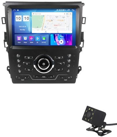 ZhiQin Autoradio per Ford Mondeo 2014-2019 Android 12 Navigazione GPS unità Principale da 9 Lettore multimediale Ricevitore Video Radio con 4G WiFi DSP Carplay Auto/RDS,M150s