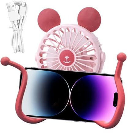 Ventilador de cochecito recargable,Ventilador de cuna recargable | Ventilador de barra con mango de carrito eléctrico Octopus - Ventilador personal eléctrico portátil del clip del trípode del PDA sile