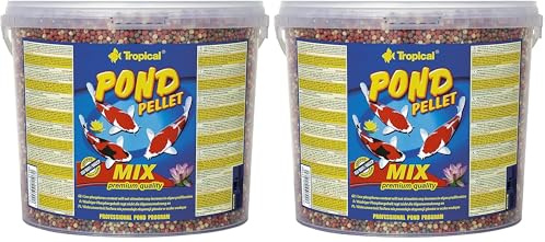 Tropical Pond Pellet Mix 5L / 700g - Aliment Complet sous Forme de Boules flottantes pour Koi, Poissons de Bassin (Lot de 2)