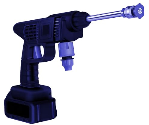 Idropulitrice Portatile, Idropulitrice a Batteria con 2 batterie 16680VF e Scatola di Immagazzinaggio, 0-8 metri di distanza di spruzzo d'acqua, per Auto, Terrazza, Giardino, Pulizia di Tappeti