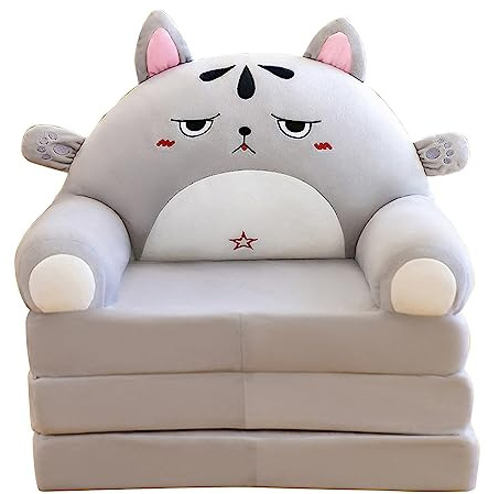 Masyrt Funda de sofá para niños y niñas, 2 en 1, Suave y Plegable, Funda para Silla Infantil Que se Convierte en Tumbona, con Bonitos diseños para Sala de Juegos y Muebles de Dormitorio