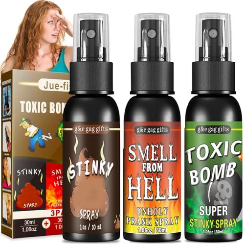 Naturas Autheric 90ML Spray Fetido, Bombas Fetidas Fart Spray, Articulos de Broma Pedos Super Potentes, Juguete Broma Olor Líquido para Súper Fuerte y Duradero