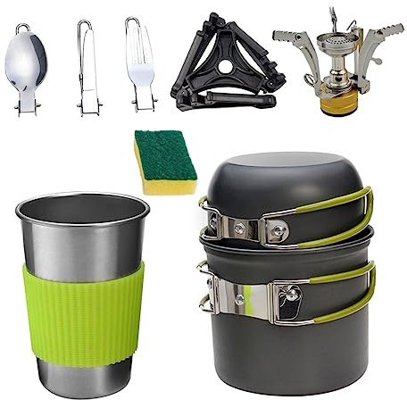 YARNOW 1 Jeu Batterie De Cuisine De Camping Poêle à Paella à Induction Trousse Jet Friture Tente Poêle à Frire Chaudière Ninja Bol Cuisson Oxyde D'aluminium Dur De Haute Qualité Orange