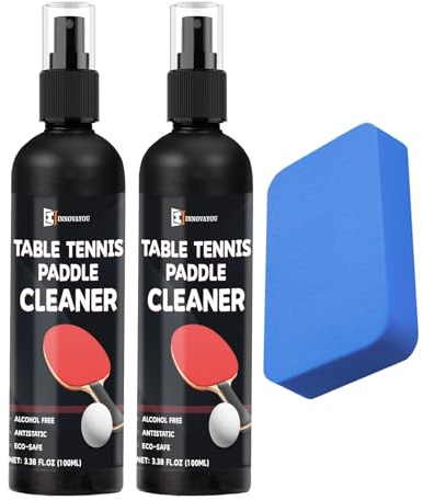 INNOVAYOU Juego de limpieza de tenis de mesa de 200 ml, elimina la suciedad y el polvo, juego de limpieza, ayuda a mantener la goma pegajosa y prolonga su vida útil