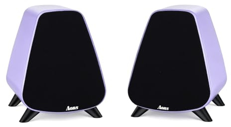 AORS-driven bokhyllhögtalare, aktiv Bluetooth 5,3 – 80 W RMS 2-vägs stereo/3 tum aluminium långtakts-högtalare och 20 mm silkekupol-diskant, RCA + optiska ingångar, sub-ut och fjärrträ (AS-31 matt