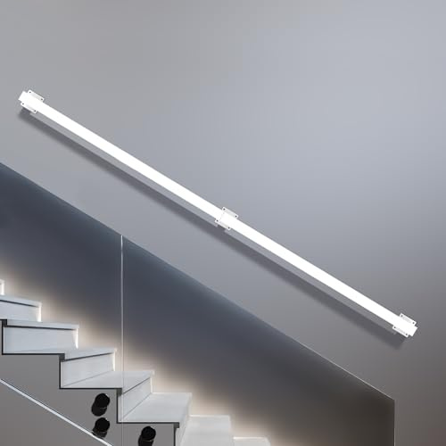 MBEUAIVV - Corrimano per scale interne - Ringhiera per scale, 240 cm bianco, corrimano per scale per interni/esterni, ringhiera in acciaio inox per terrazze (Bianco, 240 cm)