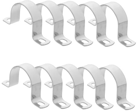Operitacx 10pcs Stainless Steel Pipe Clamps Heavy Duty Tube Clamps for Water Pipe