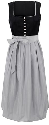Uwdiohq Dirndl Damen Midi rachtenkleid Trachtenrock Samt Dirndlkleid Oktoberfest Outfit Mit Dirndlschürzen Dirndl-Komplettsets Trachtenmode Trachten Damen mit 2 Teilig Dirndl Schürze