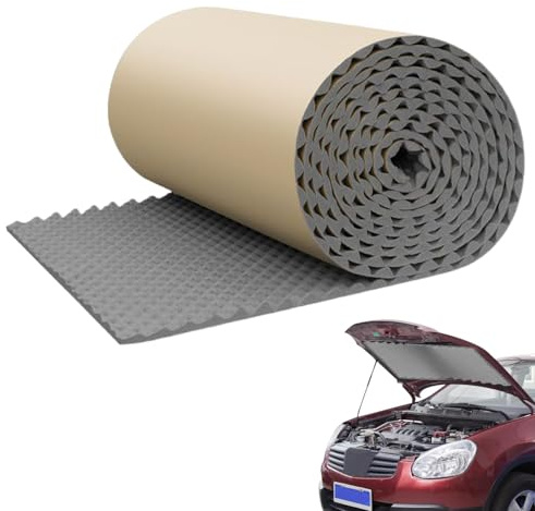 Pannelli isolanti acustici, pannelli di riduzione del rumore, autoadesivi, isolanti acustici, per auto, porte, appartamenti, camere, studio, casa, 200/100 x 50 cm, in cotone fonoassorbente