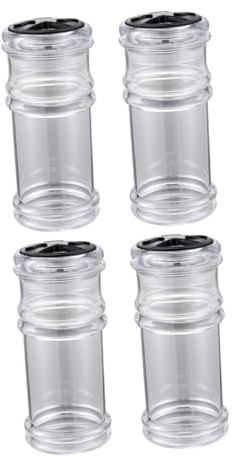 Zerodeko 4pezzi Saliera Per Uso Domestico Pepiere in Plastica Bottiglie Per Condimenti Multifunzione Da Design Semplice Materiale Alimentare Resistente e Durevole