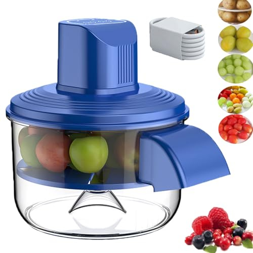 2026 New Electric Potato Peeler, Automatic Grape Garlic Peeler Machine, Fruit and Vegetable Skin Remover for Home Kitchen Use, Rechargeable Wireless, Easy Clean (Blue)