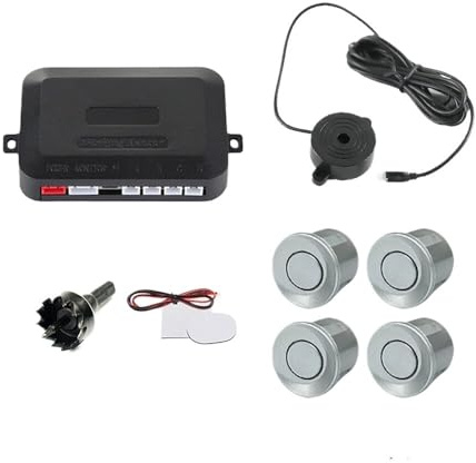 Assist Sensori Parcheggio Kit sensori di parcheggio per auto 4 sensori 22mm Radar di up in retromarcia Indicatore di avviso sonoro di sonda 12V
