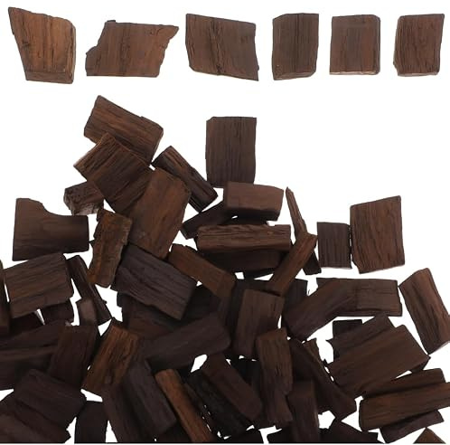Oak Chips for Aging Whiskey and Wine, Heavily Toasted French Wood Pieces for Home Brewing, Wine Making Supplies for Barrel Aging, BBQ Smoking