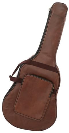 QUILSTM Dicke, wasserdichte Gitarrentasche/Rucksack für 40 und 41 Zoll Akustikgitarren aus PU Leder, auch für klassische Gitarren geeignet. Inklusive