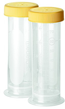 Medela Muttermilch-Aufbewahrungsflaschen, 12 Stück à 76,5 ml, auslaufsichere Deckel, Aufbewahrung von Muttermilch, Gefrierschrank oder Kühlschrank, hergestellt ohne BPA