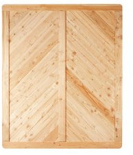 Zeitlose Gartenzaun Sichtschutzwände in den Maßen 150 x 180 cm (Breite x Höhe) im Profilbrett Design aus Lärchen Holz Isar
