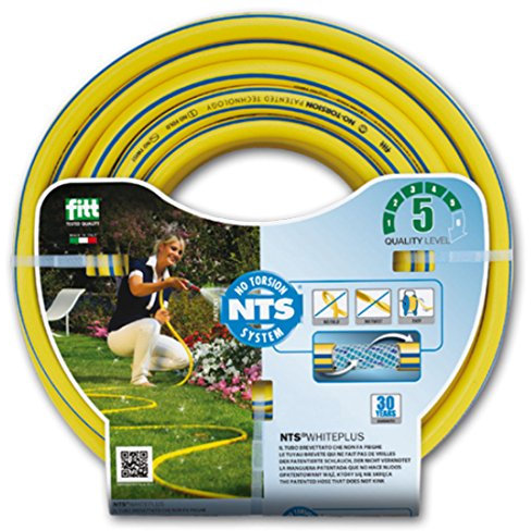Bradas FWP1/250 5-lagig Profi Gartenschlauch 1/2 Zoll NTS, 50 m knickfest und verdrehungsfest FITT, Wasserschlauch, gelb, 37 x 37 x 15 cm