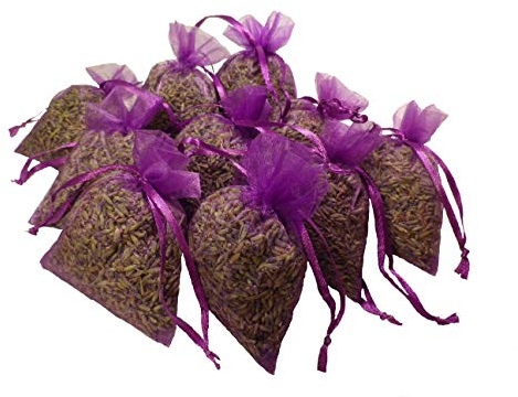 10 x Lavendelsäckchen a' 20g - Organza- Lavendelsäckchen gefüllt mit echtem Französischen Lavendel aus der Provence gesamt 200g