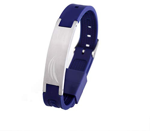 3600 Energy Bracelet fontainebleau dunkelblau Positive Ion Power Band PRO ION Silikon Magnetarmband 3 Wings TRINITIX Design gravierbar Energetix 4you 15-23 cm