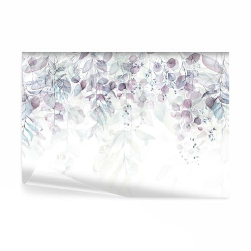 decomonkey Papier Peint Panoramique Plante 350x256 cm Décoration murale | Tapisserie décorative pour chambre salon, Des arbres jungle forêt feuilles nature plantes, moderne