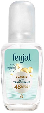 fenjal Anti-Transpirant Zerstäuber 75 ml, Classic, mit Mandelöl | vegane Pflege für empfindliche Haut, 48h Schutz, Pflegende Formel, frei von Parabenen, Unisex Duft, Wahre Vielfalt