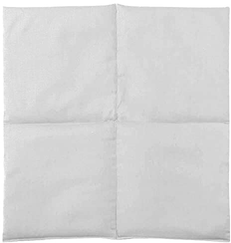 Coussin carré aux grains d´épeautre 40x40cm compartimenté en 4 - blanc- Bouillotte sèche