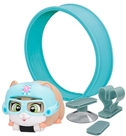 LOOPERS IMC Toys Hammies Brave, Interactive Collectible Vehicle Hamster with Circuit that Runs In and Out of Its Wheel - Toy and Game for Boys and Girls +3 Years Old