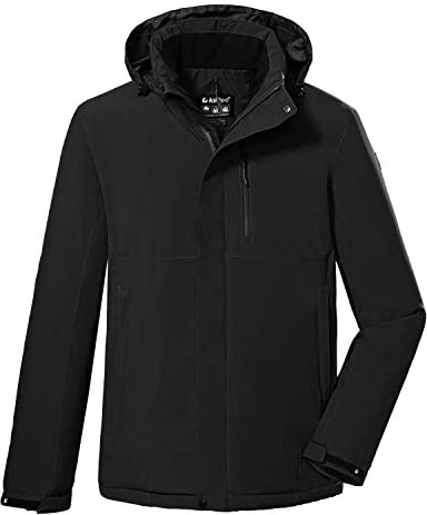 killtec Herren Outdoorjacke/Funktionsjacke mit einrollbarer Kapuze KOW 68 MN JCKT, schwarz, M, 38648-000