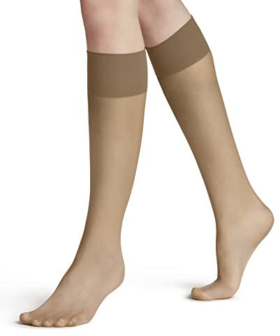 FALKE Damen Kniestrümpfe Pure Matt 20 DEN W Kh transparent einfarbig 1 Paar, Hautfarben Golden 4699, 39-42