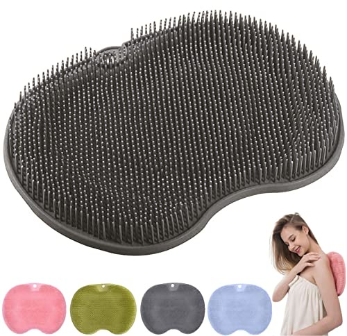 Silikon-Massagepad, Dusch Rückenschrubber, Badematte für Peeling | Utschfestes Silikon-Massagepad, Rückenschrubber-Massagematte mit rutschfesten Saugnäpfen, Silikon Dusch Rückenschrubber