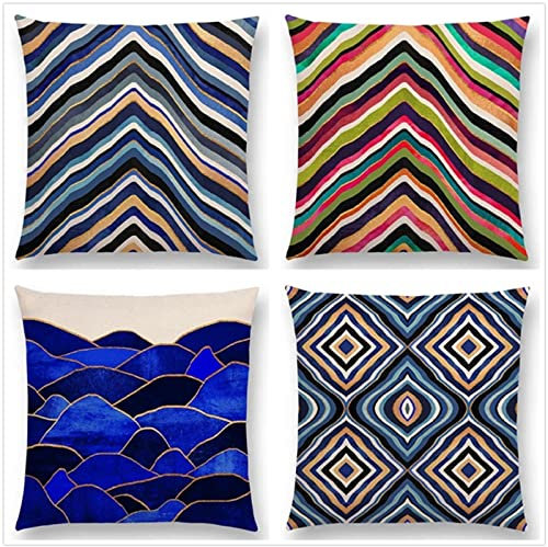 Tinnoon Kissenbezug 40x40cm 4er SetBoho Wohnzimmer Outdoor Deko, Schlafzimmer Zimmer Dekor Kissenhülle Kissenbezüge mit Verstecktem Reißverschluss, Couchkissen, Sofakissen Weinachten Magische Farbe
