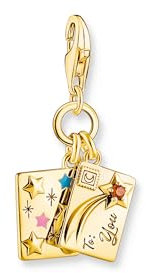 THOMAS SABO Charm-Anhänger Brief vergoldet 18 Karat vergoldetes Silber 2065-414-7