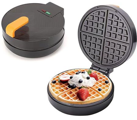 YOtat Mini Máquina para Hacer Gofres Eléctrica Personal, Superficie De Cocción Antiadherente, Plancha para Hacer Gofres para Papas Fritas, Tostadas Francesas, Queso Asado, Tacos, Brownies, Galletas