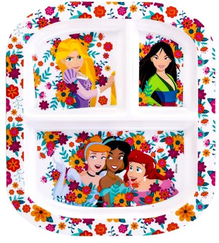 Zawadi Global Disney Princess Assiette divisée en 3 sections pour petit déjeuner