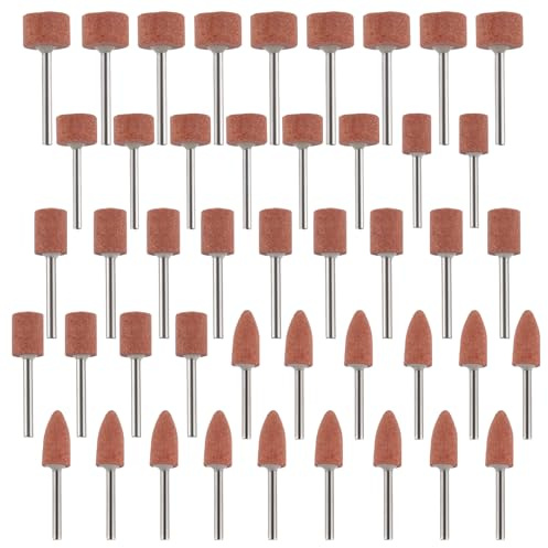 EPLZON Schleifmeißel für Dremel Rotary Tool Schleifstein Schleifbohrer mit 1/8 Schaft zum Schleifen Polieren Entgraten Eisenmetall (Packung 45pcs)