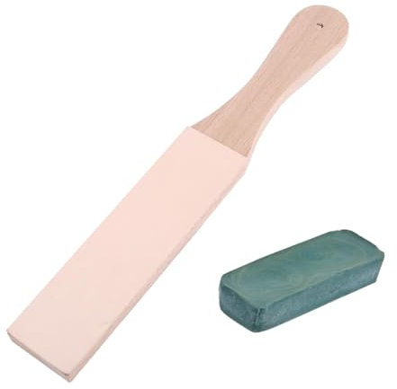 Gadpiparty 2stücke Handgefertigtes Doppelseitiges Schneidleder-werkzeug Aus Holz Mit Schleifpaste Praktisches Abziehleder Für Rasiermesser Und Küchenmesser Zum Schleifen Und Polieren Von Klin