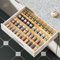 OHHLIHOME Organizador de cajones de especias de bambú, paquete de 8 bandejas de especias de 13 x 4.7 x 1.6 pulgadas, inserto de cajones de tarros de especias, organizador de condimentos para