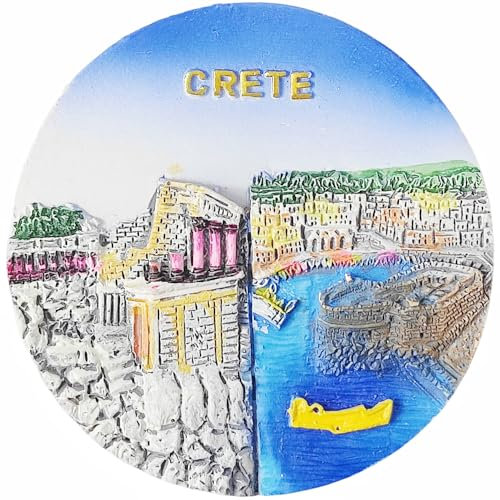 Kühlschrankmagnet Kreta, Griechenland, Tourismus, Souvenir, 3D-Kühlschrankdekoration, Handwerk