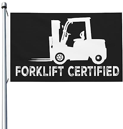Bandiera certificata per carrello elevatore, bandiera bifacciale, decorazione da parete per camera delle ragazze, 9,1 x 1,5 m, arazzo certificato per carrello elevatore per ufficio