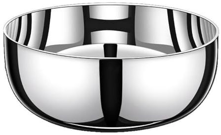 MagiDeal Stainless Steel Deep Mixing Bowl Salad Bowl Space Saving Metal Bowl Washing Basin for Cakes Food Storage Pancakes Breading, Diameter 24cm