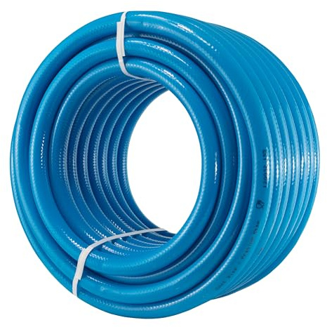Fresh Water Safe Hose Pipe Blue for Caravan Motorhome Boat 10mm (3/8) Drinking Water Hose Food Grade Non-Toxic RV Outdoor Use Portable Water Pipe Durable Hose for Camping Marine and Travel (15 metre)